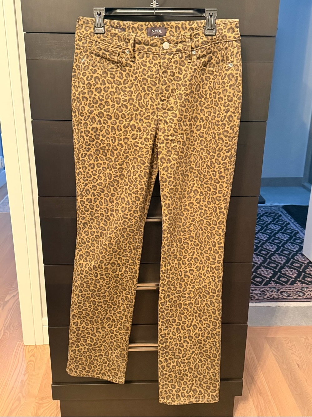 NYDJ Leopard Print Jeans in Brown and Tan